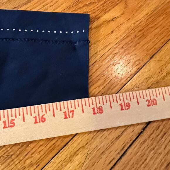 Lululemon Leggings Womens 6 Fast Free Crop Blue Nulux W6AS5S Pockets - Picture 10 of 11